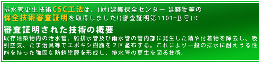 審査証明された技術の概要